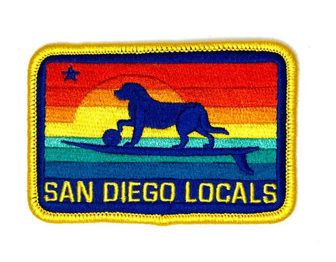 CA Surfing Dog Locals Patch